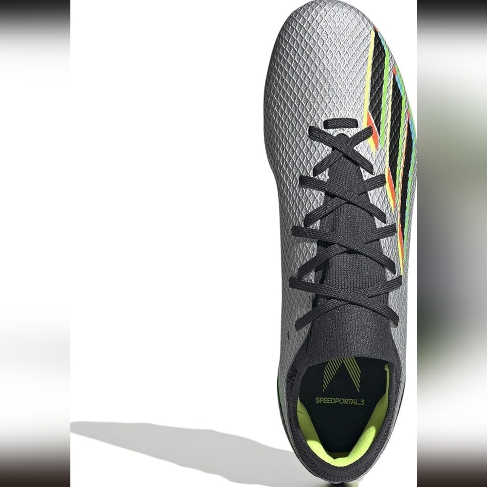Adidas X Speedportal.3 Soccer Cleats- SILVER METALLIC/CORE BLACK/SOLAR YELLOW - Picture 3 of 5